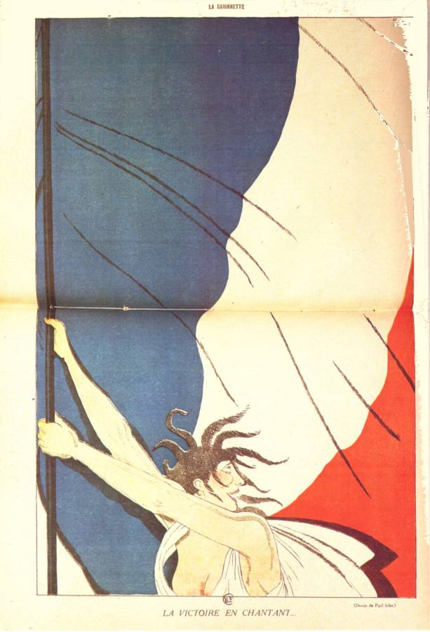 1918 3 octobre La Baionette Dessin d-Iribe La victoire en Chantant.jpg